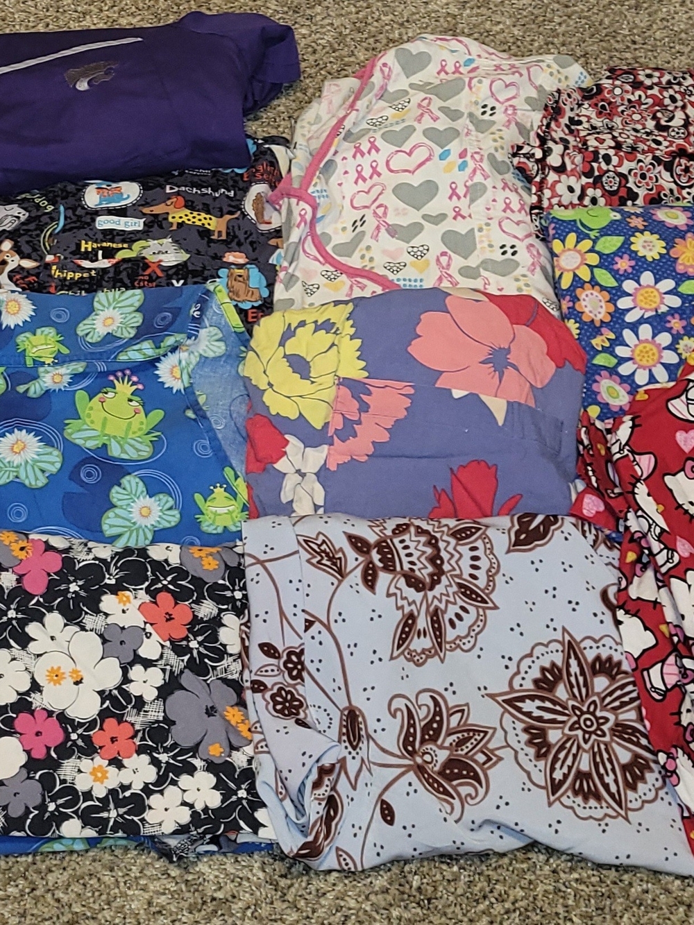 Xl-2x Womens Scrub Top Lot